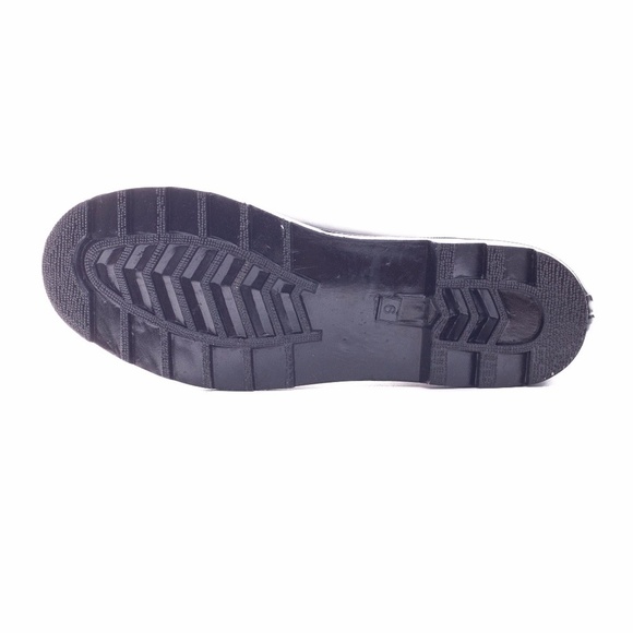 Women Tall Rain boots, #1418, Black White Plaid - Picture 4 of 4